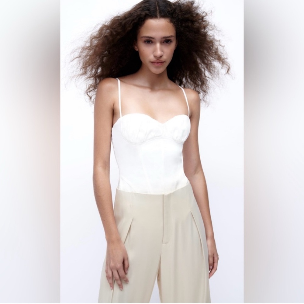 Zara linen blend bodysuit